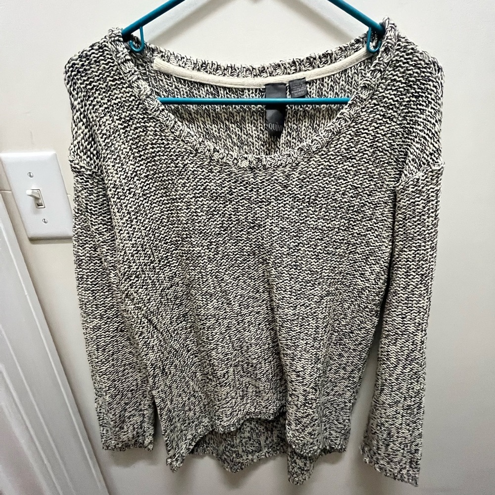 Grey and white sweater